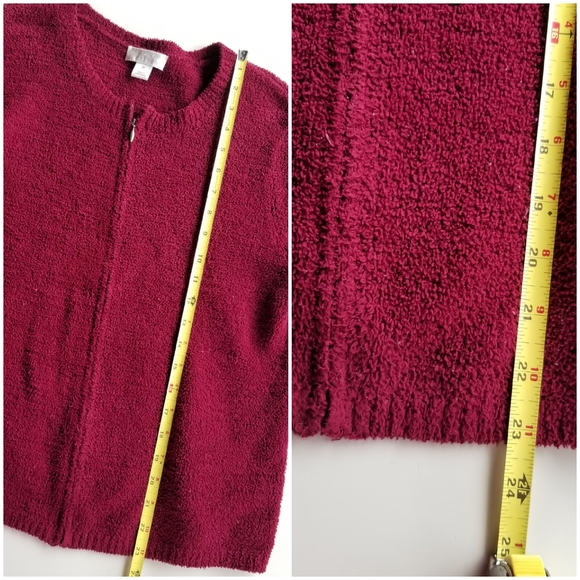 Christopher & Banks Women's Red Zip Sweater Jacket - Picture 6 of 9